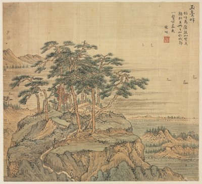 Szczyt Yutai Jadeitowy Szczyt Tarasowy, 1500s. autorstwa Song Xu