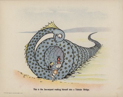 Ilustracja do "Further Doings of the Three Bold Babes" (kolorowa litografia) autorstwa Sophia Rosamond Praeger