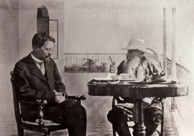 Lew Tołstoj i Anton Czechow, autorzy rosyjscy, 1902 autorstwa Sophia Andreevna Tolstaya
