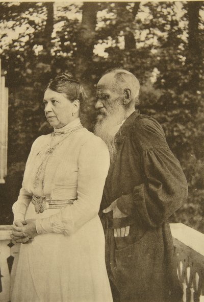 Rosyjski pisarz Lew Tołstoj i jego żona Zofia, Rosja, lata 90. XIX wieku. autorstwa Sophia Andreevna Tolstaya