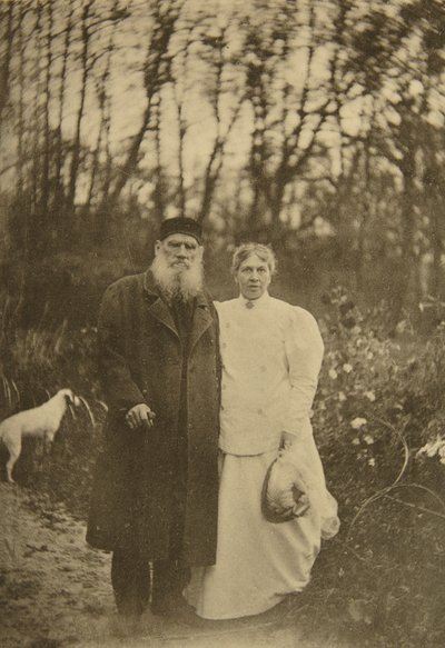 Rosyjski pisarz Lew Tołstoj i jego żona Zofia Tołstaja, Rosja, 1895 autorstwa Sophia Andreevna Tolstaya