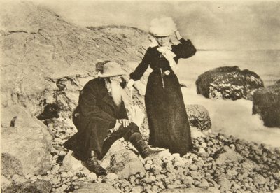 Rosyjski pisarz Lew Tołstoj i jego żona Zofia nad Morzem Czarnym, Krym, Rosja, 1902 autorstwa Sophia Andreevna Tolstaya