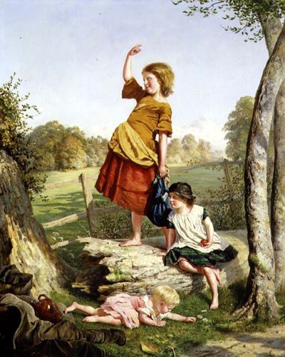 Kolacja (olej na płótnie) autorstwa Sophie Anderson