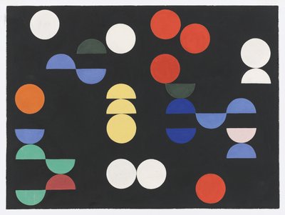 Kompozycja z okręgami i półokręgami autorstwa Sophie Taeuber-Arp