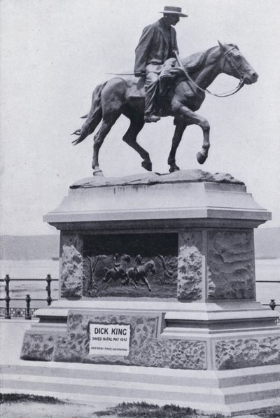 Dick King Memorial, Durban (zdjęcie czarno-białe) autorstwa South African Photographer
