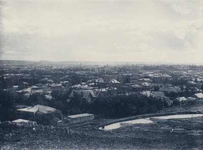 Doornfontein, Panorama ze wzgórza (zdjęcie czarno-białe) autorstwa South African Photographer