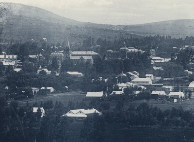 Pretoria, widok z lotu ptaka ze wzgórza Daaspoort (zdjęcie czarno-białe) autorstwa South African Photographer