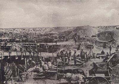 Sceny w dawnych czasach, sortowanie na sucho w 1872 r. (zdjęcie czarno-białe) autorstwa South African Photographer