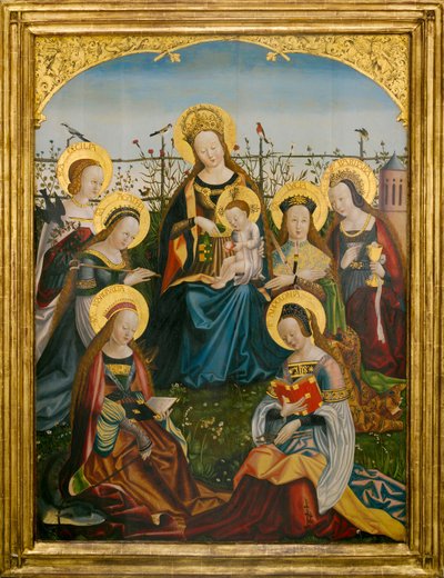 Tryptyk Matki Boskiej z Dzieciątkiem i świętymi (panel środkowy) autorstwa South German School
