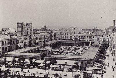 Kadyks: Plaza de Abastos (zdjęcie czarno-białe) autorstwa Spanish Photographer