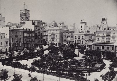 Kadyks: Plaza de Guerra Jimenez (zdjęcie czarno-białe) autorstwa Spanish Photographer