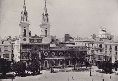 Kadyks: Plac Konstytucji (zdjęcie czarno-białe) autorstwa Spanish Photographer