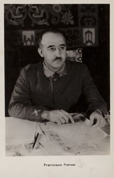 Francisco Franco (zdjęcie czarno-białe) autorstwa Spanish Photographer