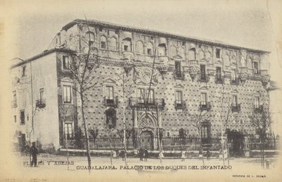 Palacio del Infantado, Gudalajara, Hiszpania (zdjęcie czarno-białe) autorstwa Spanish Photographer