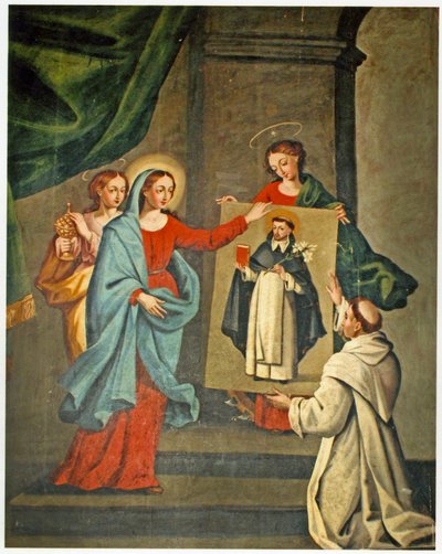 Święty przedstawiający portret św. Dominika Dziewicy Maryi (zob. też 308140) autorstwa Spanish School