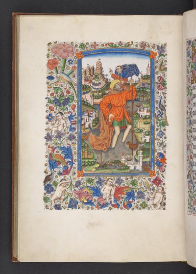 Dodaj MS 50004 f.64v Święty Krzysztof niosący Dzieciątko Jezus, 