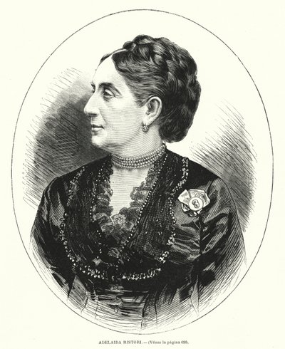 Adelaide Ristori, włoska aktorka (lito) autorstwa Spanish School