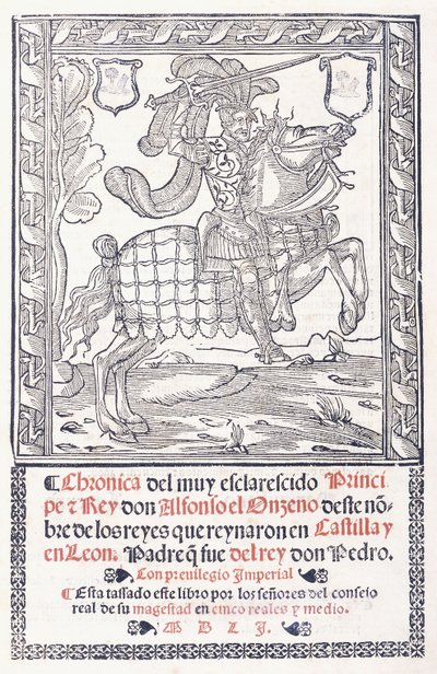 Alfons XI, król Kastylii i Leon, na koniu, 1551 autorstwa Spanish School