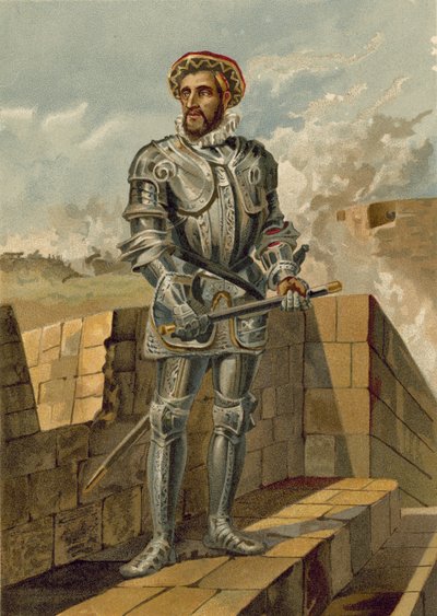 Antonio de Leiva, hiszpański generał podczas wojen włoskich autorstwa Spanish School