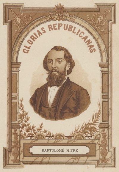 Bartolome Mitre, argentyński polityk, żołnierz i pisarz autorstwa Spanish School