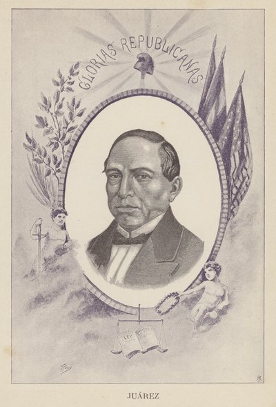 Benito Juarez, meksykański prawnik i polityk autorstwa Spanish School