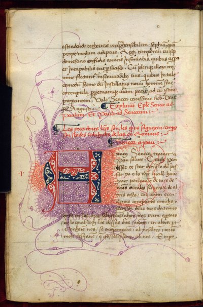 Burney 252, fa. 4v, inicjał łamigłówki 