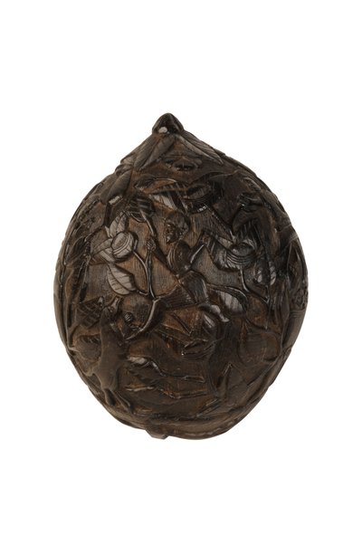 Rzeźbiona niedźwiadek z kokosowej skarbonki, hiszpański kolonialny, ok. 1800 (kokos) autorstwa Spanish School