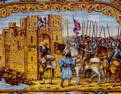 Podbój Almerii przez królów katolickich w 1488 r. (ceramika) (detal z 400253) autorstwa Spanish School