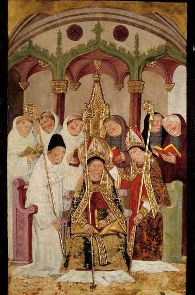 Poświęcenie eweki Malarstwo na drewnie ze Szkoły Hiszpańskiej. Bajonna z XV wieku, Muzeum Bonnat autorstwa Spanish School