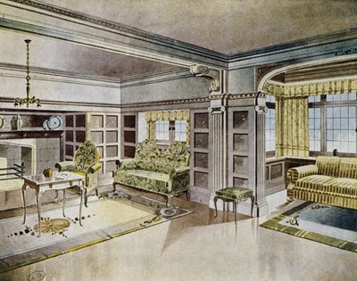Projekt salonów, ok. 1900, Hiszpania, XX wiek autorstwa Spanish School