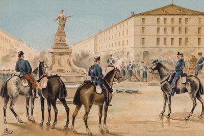Rozbrojenie Ochotników Wolności, Saragossa, Hiszpania, 1874 autorstwa Spanish School