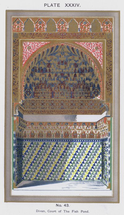 Dywan, Court of The Fish Pond (kolor lito) autorstwa Spanish School