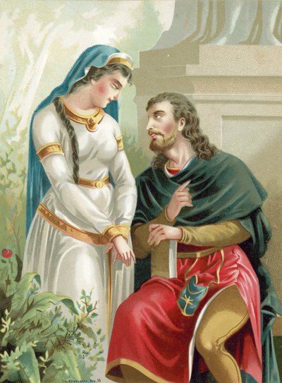Eloise i Abelard autorstwa Spanish School