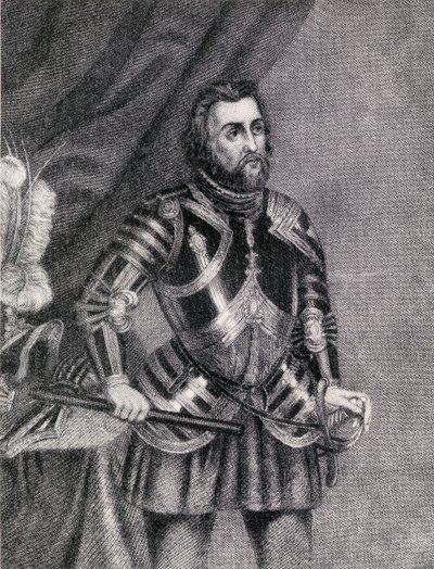 Hernan Cortes, markizowie Doliny Oaxaca (1485-1547) autorstwa Spanish School