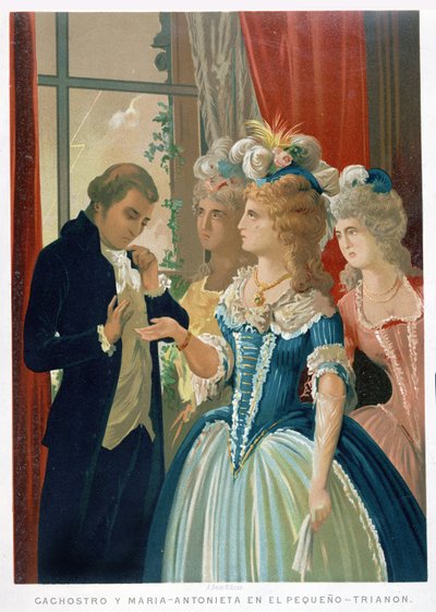 Wywiad z Marie-Antoinette i Cagliostro w Petit Trianon autorstwa Spanish School