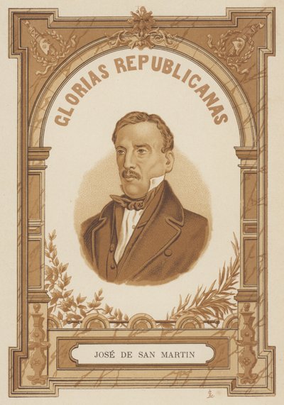 Jose de San Martin, argentyński generał autorstwa Spanish School