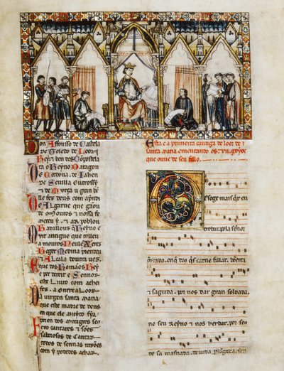 Król Alfons X autorstwa Spanish School