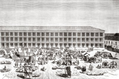Dom Portali, Plaza de Simon Bolivar, dawniej Plaza de la Constitución, Bogota, Kolumbia autorstwa Spanish School