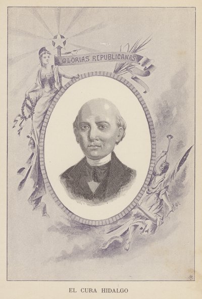 Miguel Hidalgo y Costilla, meksykański ksiądz katolicki i rewolucjonista autorstwa Spanish School