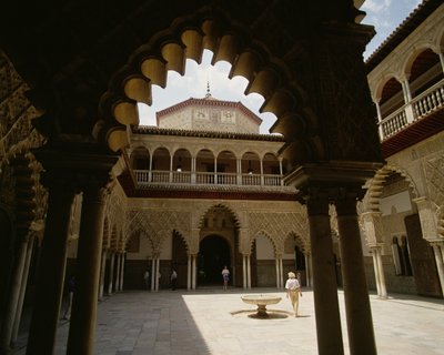Patio w Realu Alcazar autorstwa Spanish School
