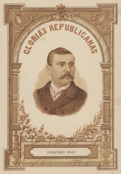 Porfirio Diaz , meksykański żołnierz i polityk (lito) autorstwa Spanish School