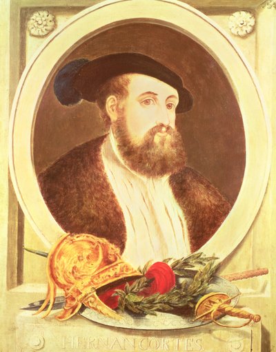 Portret Hernana Cortesa (1485-1547) autorstwa Spanish School