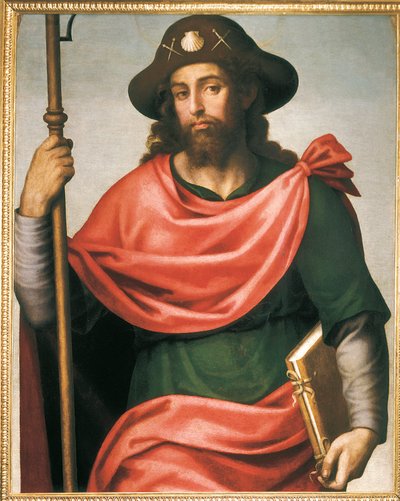 Portret św. Jakuba z Composteli autorstwa Spanish School
