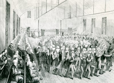 Spotkanie shakerów w Nowym Libanie, Nowy Jork, 1873 autorstwa Spanish School