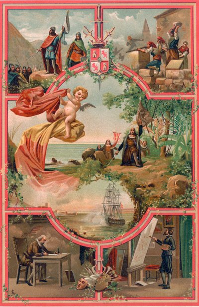 Hiszpańska historia - Frontyspis autorstwa Spanish School