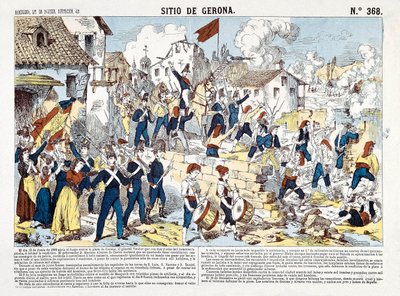 Hiszpańska wojna o niepodległość (1808-1814): oblężenie Gerony od czerwca do grudnia 1809 r. autorstwa Spanish School