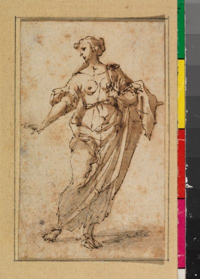 Stojąca postać kobieca, 1675-99 autorstwa Spanish School