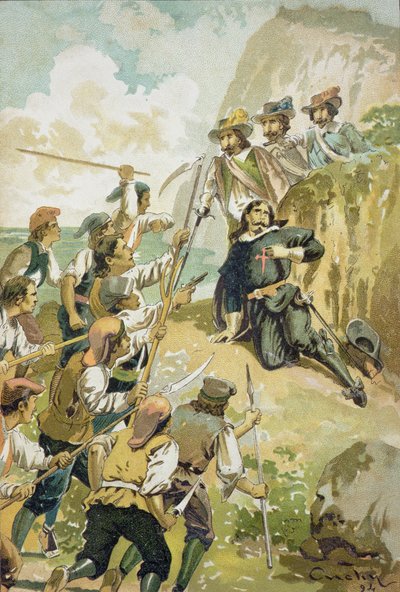 Krwawy Corpus, 1894 (kolor lito) autorstwa Spanish School