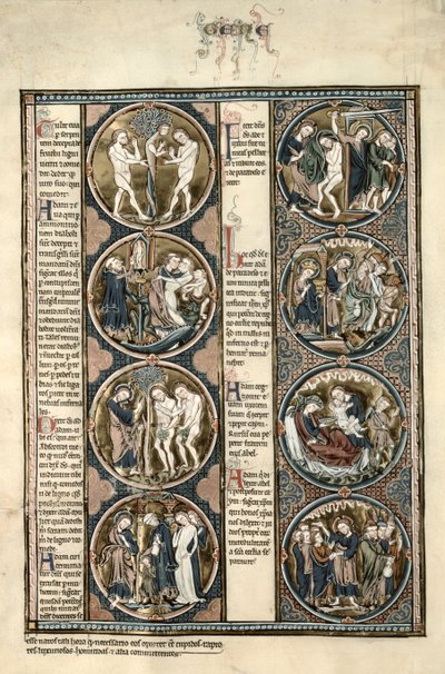 Biblia Toledo Moralisee f.7v autorstwa Spanish School