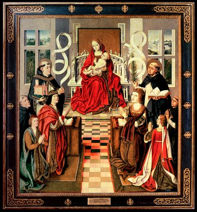 Dziewica królów katolickich, ok. 1490 (olej na desce) (szczegóły w 161527 i 3947) autorstwa Spanish School